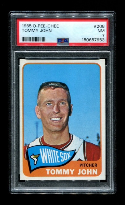 1965 Tommy John O-Pee-Chee #208 White Sox PSA 7
