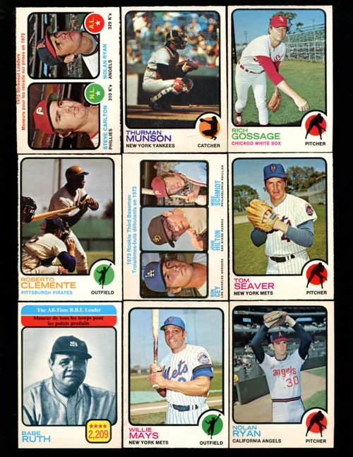 1973 O-Pee-Chee Baseball Complete 660 Card Set