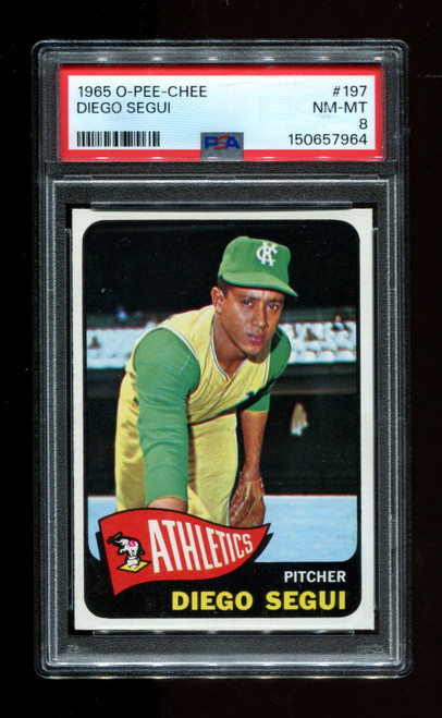 1965 Diego Segui O-Pee-Chee #197 Athletics PSA 8