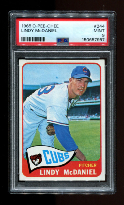 1965 Lindy McDaniel O-Pee-Chee #244 Cubs PSA 9