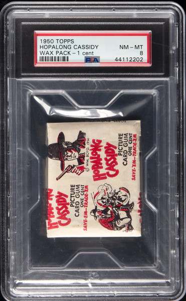 1950 Topps Hopalong Cassidy 1-Cent Wax Pack PSA NM-MT 8