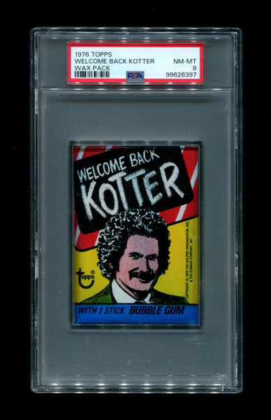1976 Welcome Back Kotter Topps Wax Pack PSA 8