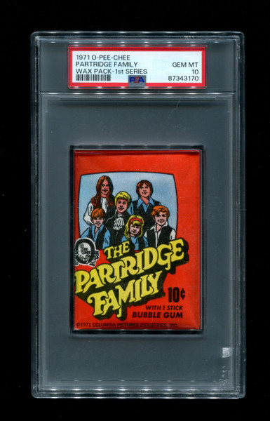 1971 Partridge Family O-Pee-Chee Wax Pack PSA 10