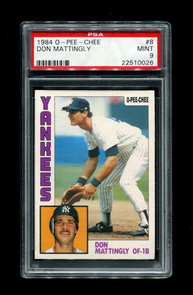 1984 Don Mattingly O-Pee-Chee #8 RC Yankees PSA 9