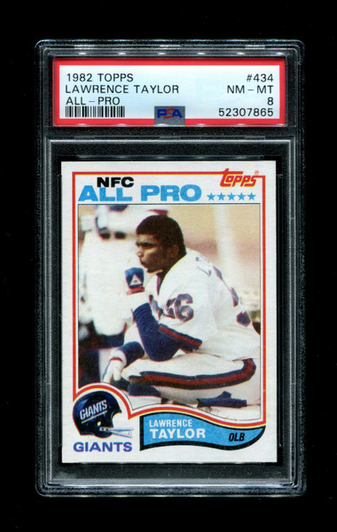 1982 Lawrence Taylor Topps #434 RC Giants PSA 8
