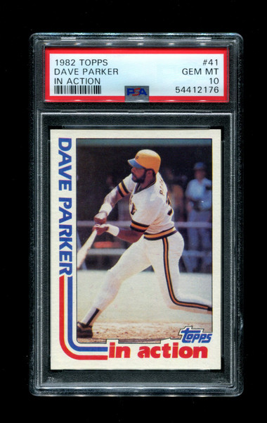1982 Dave Parker Topps #41 In Action Pirates PSA 10