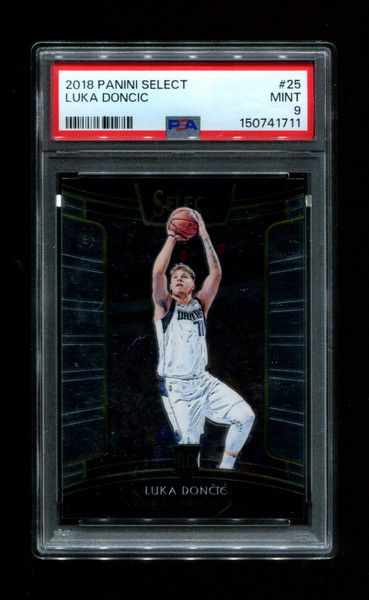 2018 Luka Doncic Panini Select #25 RC Mavericks PSA 9