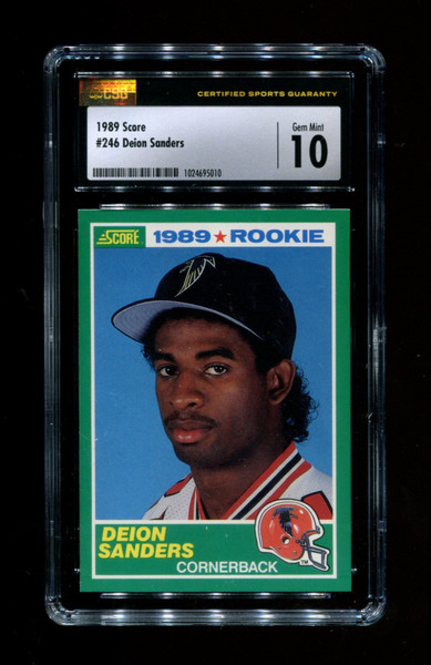 1989 Deion Sanders Score #246 RC Falcons CSG 10