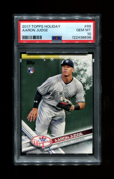 2017 Aaron Judge Topps Holiday #99 RC Yankees PSA 10