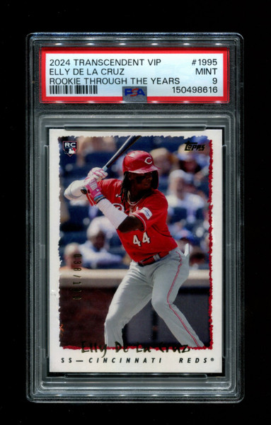 2024 Elly De La Cruz Topps Transcendent VIP RC 1995 Through Years /100 PSA 9