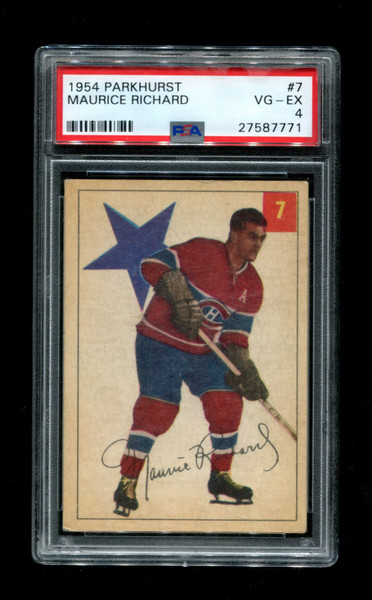 1954 Maurice Richard Parkhurst #7 Canadians PSA 4