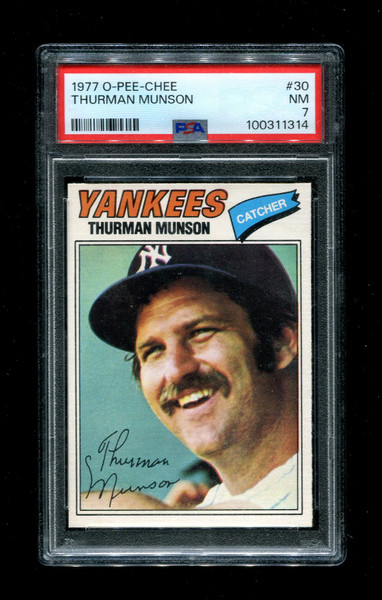 1977 Thurman Munson O-Pee-Chee #30 Yankees PSA 7