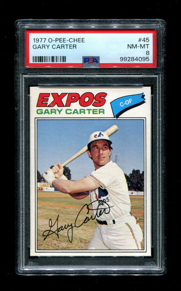 1977 Gary Carter O-Pee-Chee #45 Expos PSA 8