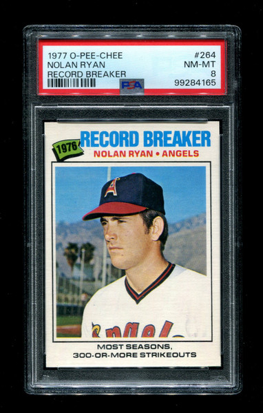 1977 Nolan Ryan O-Pee-Chee #264 Record Breaker PSA 8