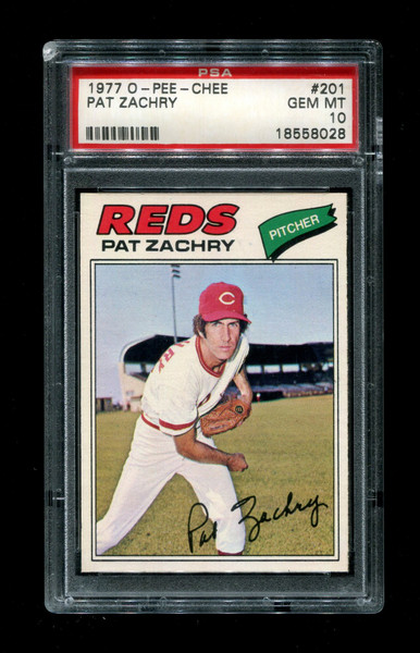 1977 Pat Zachry O-Pee-Chee #201 Reds PSA 10