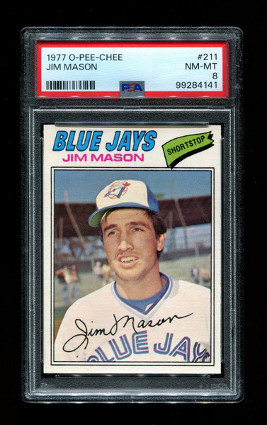 1977 Jim Mason O-Pee-Chee #211 Blue Jays PSA 8
