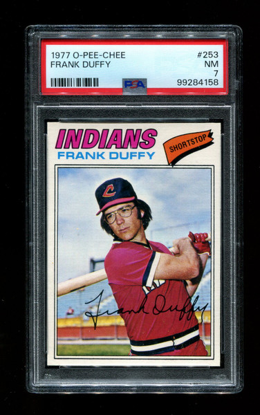 1977 Frank Duffy O-Pee-Chee #253 Indians PSA 7