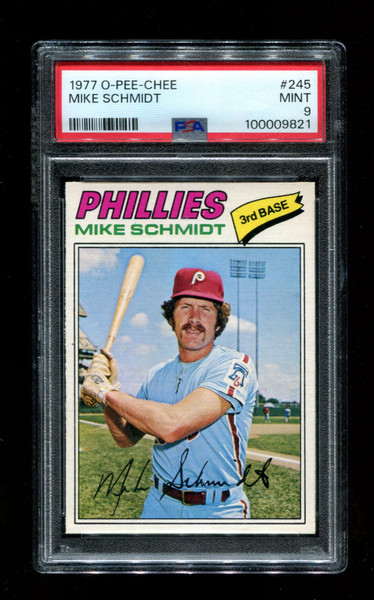 1977 Mike Schmidt O-Pee-Chee #245 Phillies PSA 9