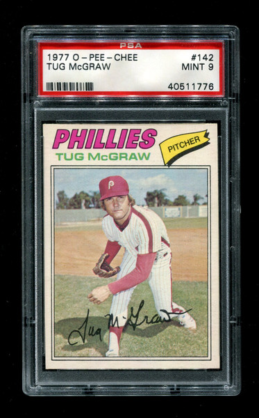 1977 Tug McGraw O-Pee-Chee #142 Phillies PSA 9