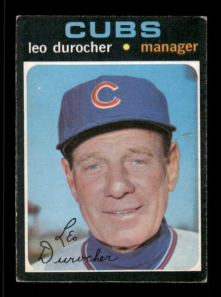 1971 Leo Durocher O-Pee-Chee #608 Cubs *5165