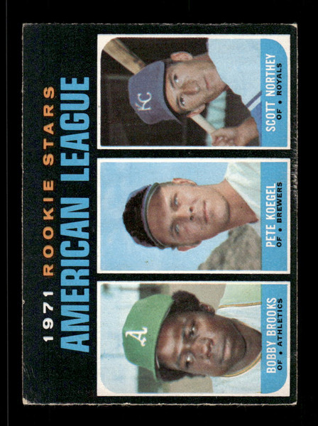 1971 A.L. Rookie Stars O-Pee-Chee #633 Brooks, Koegel, Northey *5189