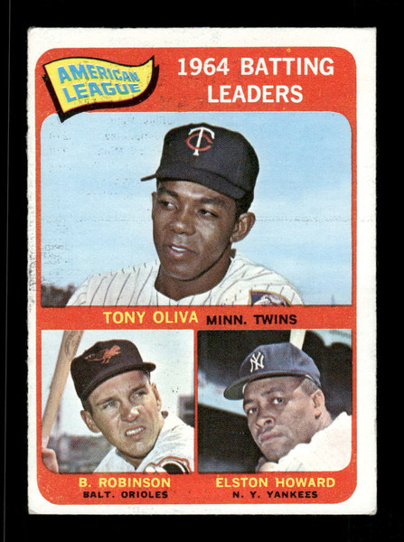 1965 A.L. Batting Leaders O-Pee-Chee #1 Oliva, Robinson, Howard *5307