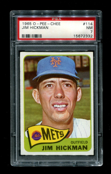 1965 Jim Hickman O-Pee-Chee #114 Mets PSA 7
