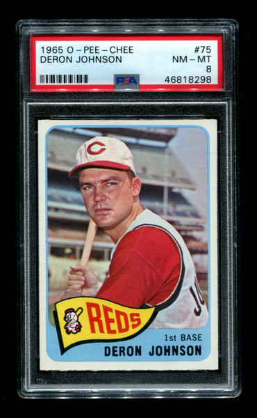 1965 Deron Johnson O-Pee-Chee  #75 Reds PSA 8