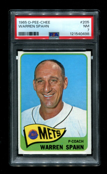 1965 Warren Spahn O-Pee-Chee #205 Mets PSA 7