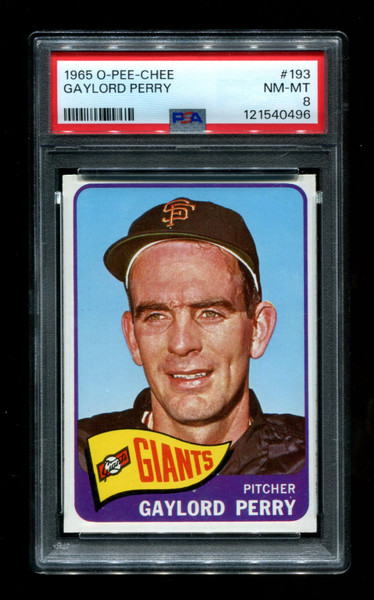 1965 Gaylord Perry O-Pee-Chee #193 Giants PSA 8