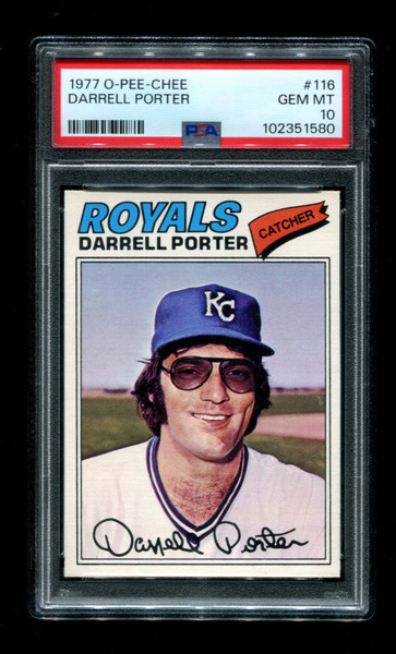1977 Darrell Porter O-Pee-Chee #116 Royals PSA 10