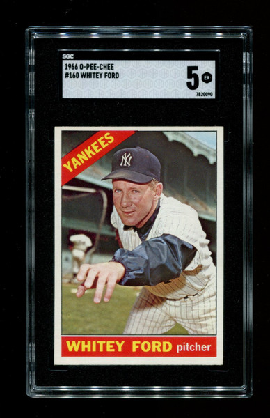 1966 Whitey Ford O-Pee-Chee #160 Yankees SGC 5