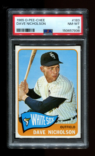 1965 Dave Nicholson O-Pee-Chee #183 White Sox PSA 8