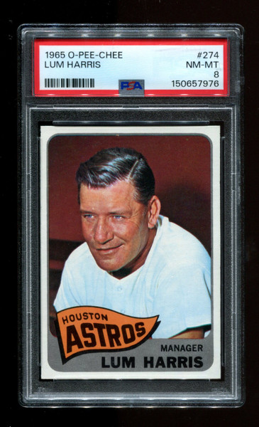1965 Lum Harris O-Pee-Chee #274 Astros PSA 8