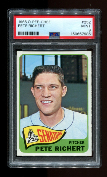1965 Pete Richert O-Pee-Chee #252 Senators PSA 9