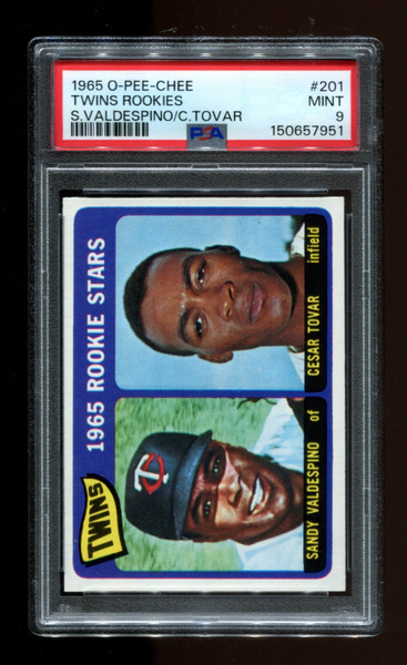 1965 Twins Rookies O-Pee-Chee #201 Valdespino/Cesar Tovar PSA 9