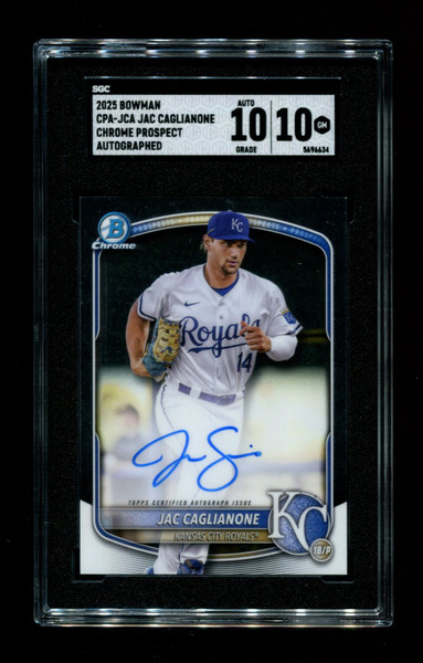 2025 JAC CAGLIANONE BOWMAN CHROME PROSPECT AUTO 10 SGC 10