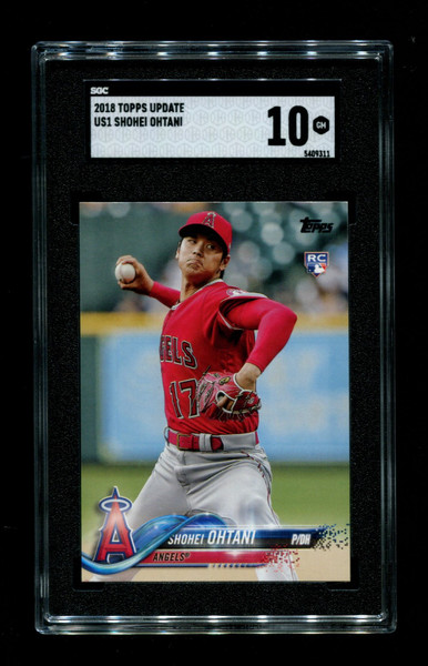 2018 Shohei Ohtani Topps Update #us1 Rookie Angels SGC 10