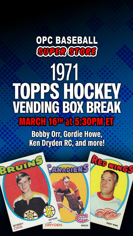 1971 topps hockey vending box - March 16th, 2025