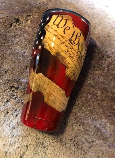 We the People  30 oz Alcohol ink  Tumbler