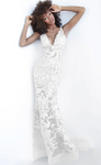 white sheer lace jovani dress 60283