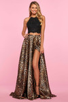 animal printed prom dress sherri hill 53369
