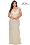 V-neck La Femme Plus Size Prom Dress 28770