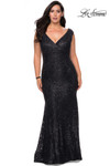 V-neck La Femme Plus Size Prom Dress 28837