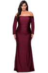 long sleeves fitted la femme plus size prom dress 28881