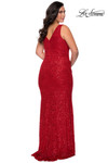 V-neck La Femme Plus Size Prom Dress 29001