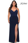 V-neck Plus Size Prom Dress La Femme 29055