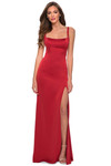 long satin prom dress la femme 29349