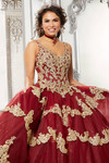 V-neck Vizcaya Quinceanera Dress 89324