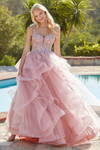 Layered Tulle Skirt Prom Gown by Alyce 61085